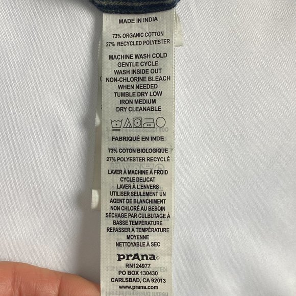 Prana Shirt Adult XL Holton Long Sleeve Button Up Green Blue Plaid Check Men - Picture 11 of 11